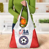 USA Soccer Team Grocery Bag Red All Over