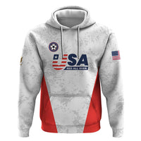 Custom USA Soccer Team Hoodie Red All Over
