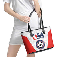 USA Soccer Team Leather Tote Bag Red All Over