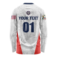 Custom USA Soccer Team Long Sleeve Shirt Red All Over