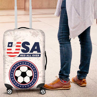 USA Soccer Team Luggage Cover Red All Over