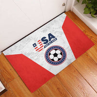 USA Soccer Team Rubber Doormat Red All Over