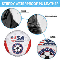 USA Soccer Team Spare Tire Cover Red All Over