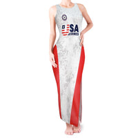 Custom USA Soccer Team Tank Maxi Dress Red All Over