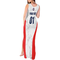 Custom USA Soccer Team Tank Maxi Dress Red All Over