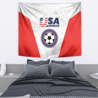 USA Soccer Team Tapestry Red All Over