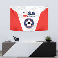 USA Soccer Team Tapestry Red All Over