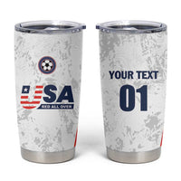 Custom USA Soccer Team Tumbler Cup Red All Over