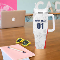 Custom USA Soccer Team Tumbler With Handle Red All Over