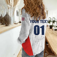 Custom USA Soccer Team Women Casual Shirt Red All Over