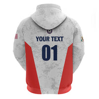 Custom USA Soccer Team Zip Hoodie Red All Over