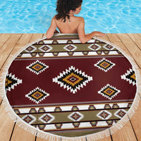 Native American Navajo Beach Blanket Tribal Pattern