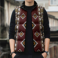 Native American Navajo Sleeveless Puffer Jacket Tribal Pattern