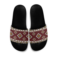 Native American Navajo Slide Sandals Tribal Pattern