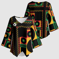 Jamaica Soccer 2026 Kimono Sleeve Blouse Reggae Stylized