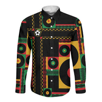 Jamaica Soccer 2026 Long Sleeve Button Shirt Reggae Stylized