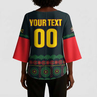 Custom Soccer 2026 Jamaica Kimono Sleeve Blouse Reggae Music Spirit