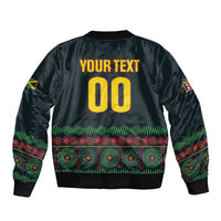 Custom Soccer 2026 Jamaica Sleeve Zip Bomber Jacket Reggae Music Spirit