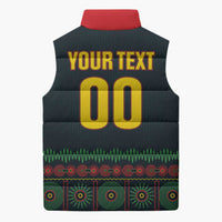 Custom Soccer 2026 Jamaica Sleeveless Puffer Jacket Reggae Music Spirit