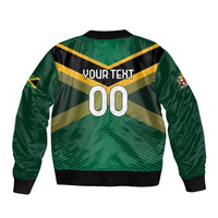 Custom Rugby Jamaica Bomber Jacket Reggae Warriors Go Champions