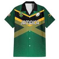 Custom Rugby Jamaica Family Matching Short Sleeve Bodycon Dress and Hawaiian Shirt Reggae Warriors Go Champions