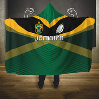 Rugby Jamaica Hooded Blanket Reggae Warriors Go Champions