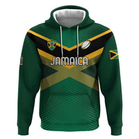 Custom Rugby Jamaica Hoodie Reggae Warriors Go Champions