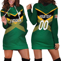 Custom Rugby Jamaica Hoodie Dress Reggae Warriors Go Champions