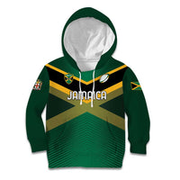 Custom Rugby Jamaica Kid Hoodie Reggae Warriors Go Champions