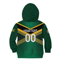 Custom Rugby Jamaica Kid Hoodie Reggae Warriors Go Champions