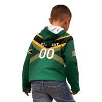Custom Rugby Jamaica Kid Hoodie Reggae Warriors Go Champions
