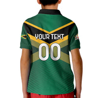 Custom Rugby Jamaica Kid Polo Shirt Reggae Warriors Go Champions