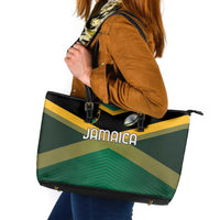 Rugby Jamaica Leather Tote Bag Reggae Warriors Go Champions
