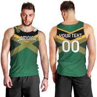 Custom Rugby Jamaica Men Tank Top Reggae Warriors Go Champions