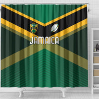 Rugby Jamaica Shower Curtain Reggae Warriors Go Champions