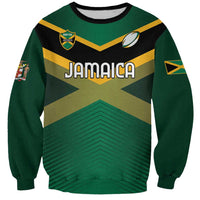 Custom Rugby Jamaica Sweatshirt Reggae Warriors Go Champions