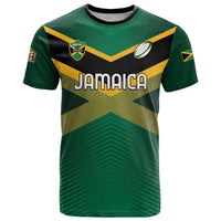 Custom Rugby Jamaica T Shirt Reggae Warriors Go Champions