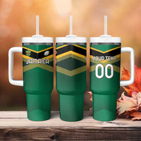 Custom Rugby Jamaica Tumbler With Handle Reggae Warriors Go Champions