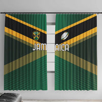 Rugby Jamaica Window Curtain Reggae Warriors Go Champions