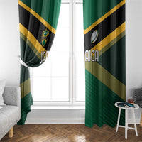 Rugby Jamaica Window Curtain Reggae Warriors Go Champions