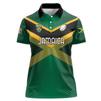 Custom Rugby Jamaica Women Polo Shirt Reggae Warriors Go Champions