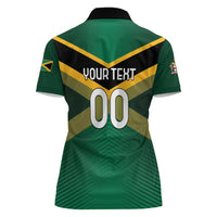 Custom Rugby Jamaica Women Polo Shirt Reggae Warriors Go Champions