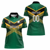 Custom Rugby Jamaica Women Polo Shirt Reggae Warriors Go Champions