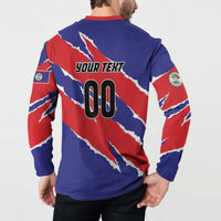 Custom Football Belize Jaguars Button Sweatshirt Team Unbelizeables Jaguars