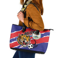 Football Belize Jaguars Leather Tote Bag Team Unbelizeables Jaguars