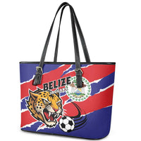 Football Belize Jaguars Leather Tote Bag Team Unbelizeables Jaguars