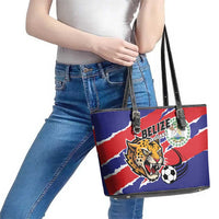Football Belize Jaguars Leather Tote Bag Team Unbelizeables Jaguars