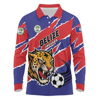 Custom Football Belize Jaguars Long Sleeve Polo Shirt Team Unbelizeables Jaguars