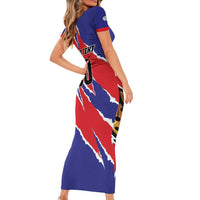 Custom Football Belize Jaguars Short Sleeve Bodycon Dress Team Unbelizeables Jaguars