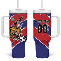 Custom Football Belize Jaguars Tumbler With Handle Team Unbelizeables Jaguars